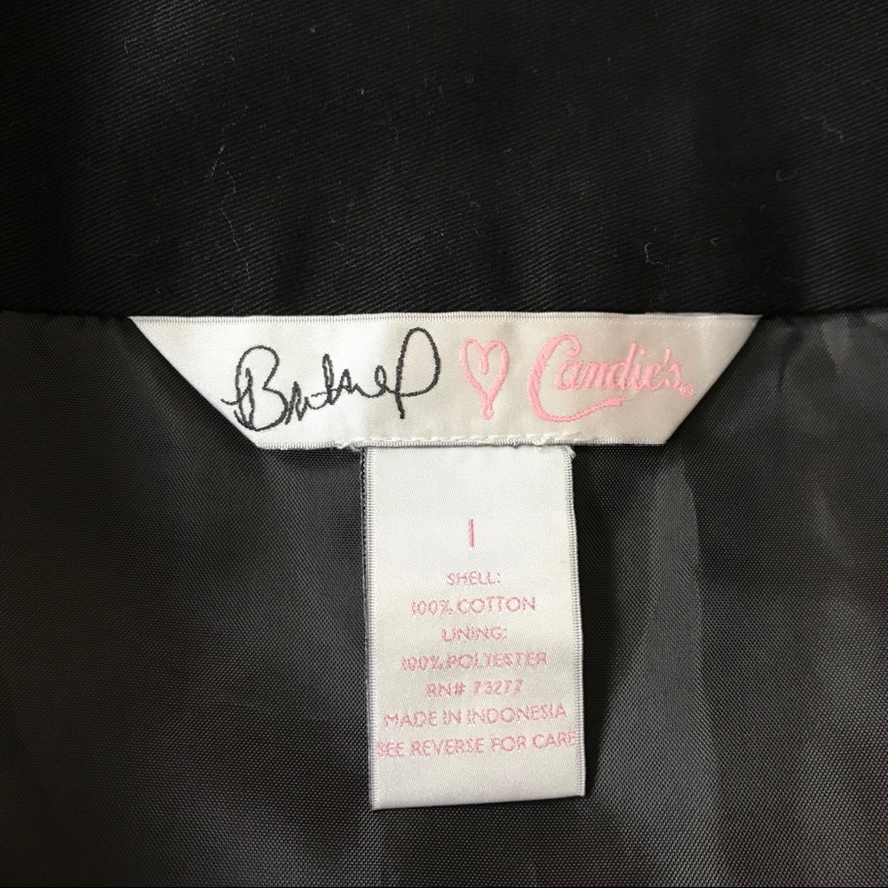 CANDIES Britney Spears BLACK Studded MINI SKIRT 1 - Picture 3 of 3